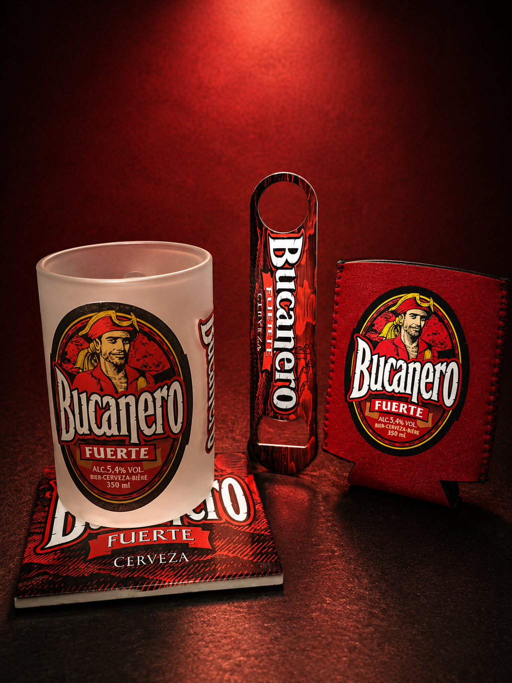 Set jarra de cerveza bucanero