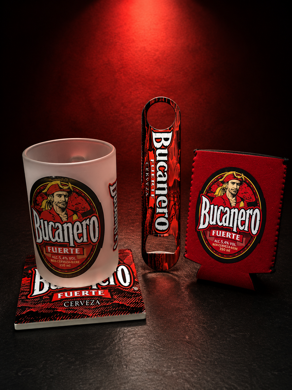 Set jarra de cerveza bucanero