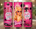 Tumbler de 20 oz térmico tipo vaso recto con diseño personalizado (barbie)