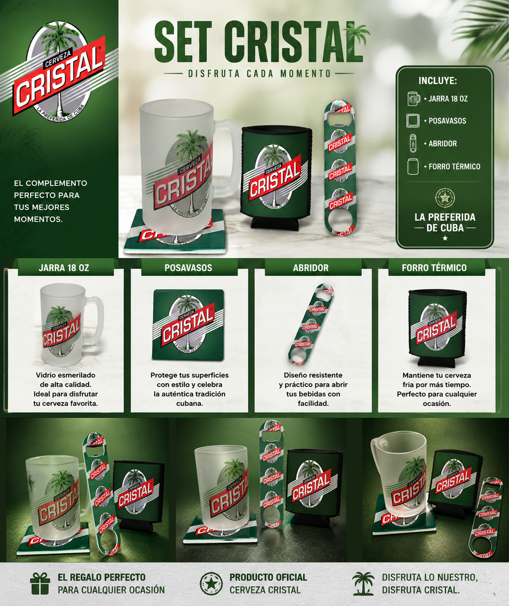 Set Jarra de cerveza cristal