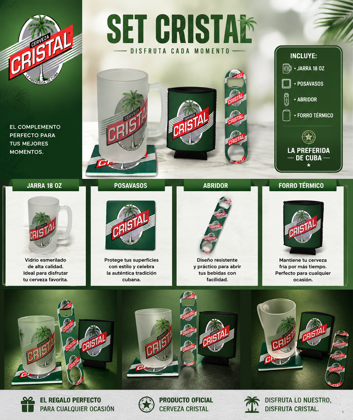 Set Jarra de cerveza cristal